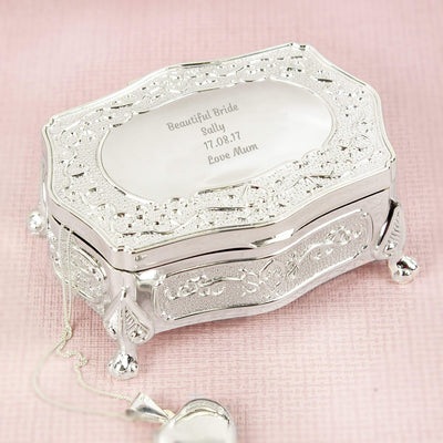 Personalised Memento Trinket, Jewellery & Keepsake Boxes Personalised Any Message Small Antique Trinket Box