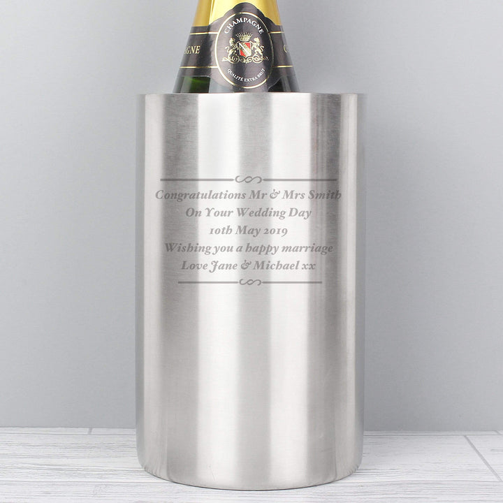Personalised Memento Glasses &amp; Barware Personalised Any Message Wine Cooler