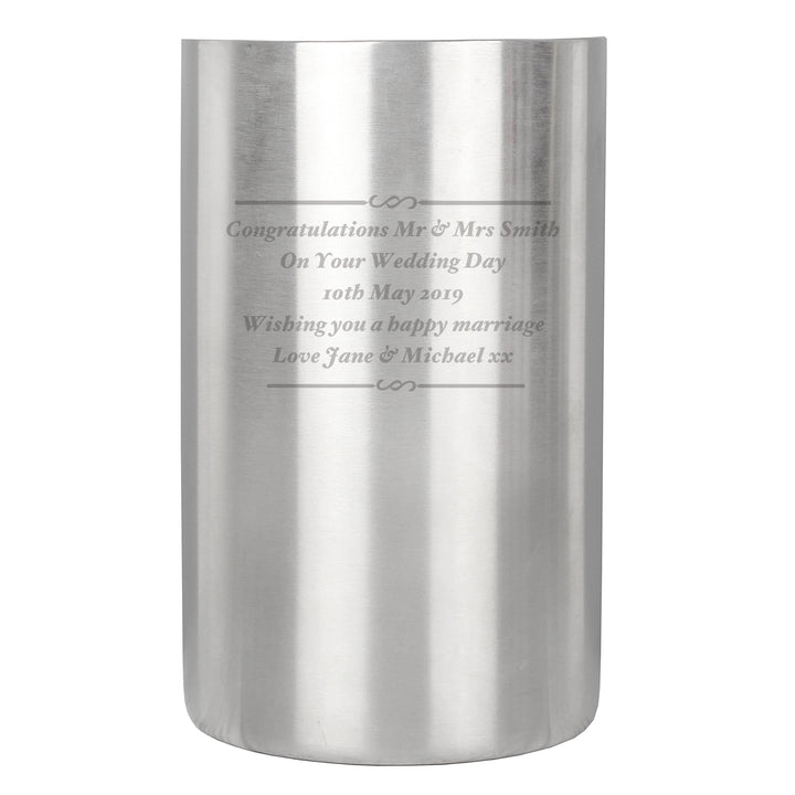 Personalised Memento Glasses &amp; Barware Personalised Any Message Wine Cooler