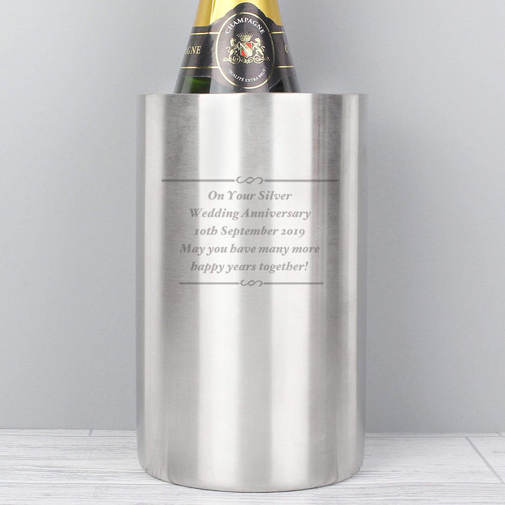 Personalised Memento Glasses &amp; Barware Personalised Any Message Wine Cooler