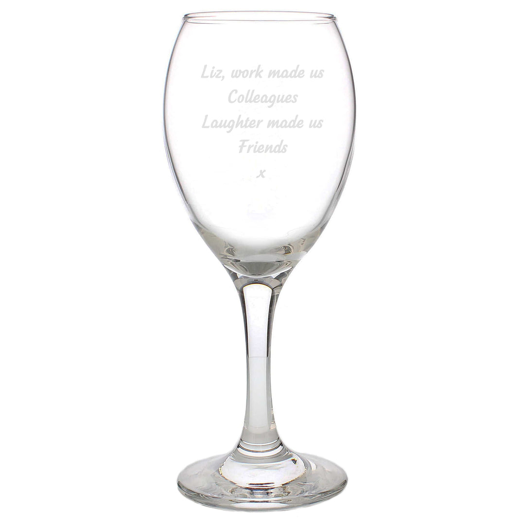 Personalised Memento Glasses &amp; Barware Personalised Any Message Wine Glass