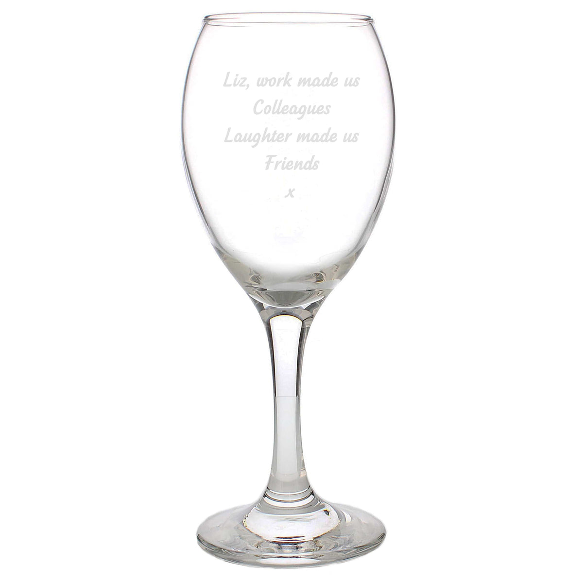 Personalised Memento Glasses & Barware Personalised Any Message Wine Glass