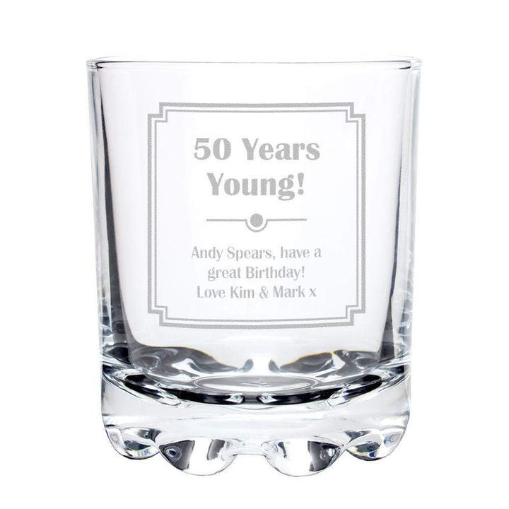 Personalised Memento Glasses &amp; Barware Personalised Art DecoTumbler