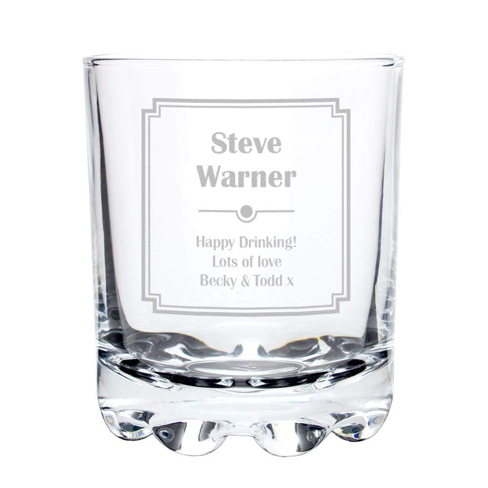 Personalised Memento Glasses &amp; Barware Personalised Art DecoTumbler