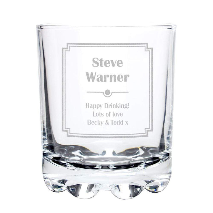 Personalised Memento Glasses &amp; Barware Personalised Art DecoTumbler