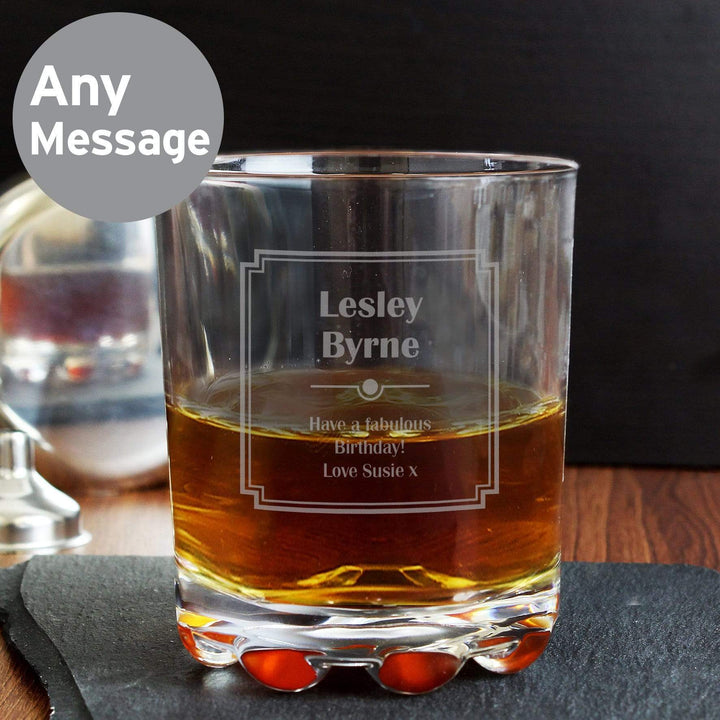 Personalised Memento Glasses &amp; Barware Personalised Art DecoTumbler