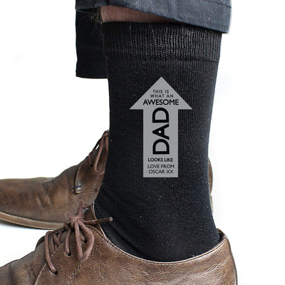 Personalised Memento Clothing Personalised Awesome Dad Men's Socks