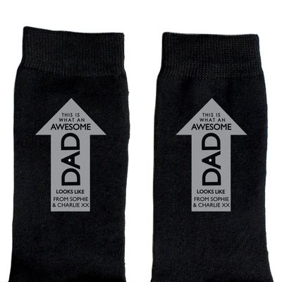 Personalised Memento Clothing Personalised Awesome Dad Men's Socks