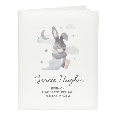 Personalised Memento Photo Frames, Albums and Guestbooks Personalised Baby Bunny Album with Sleeves