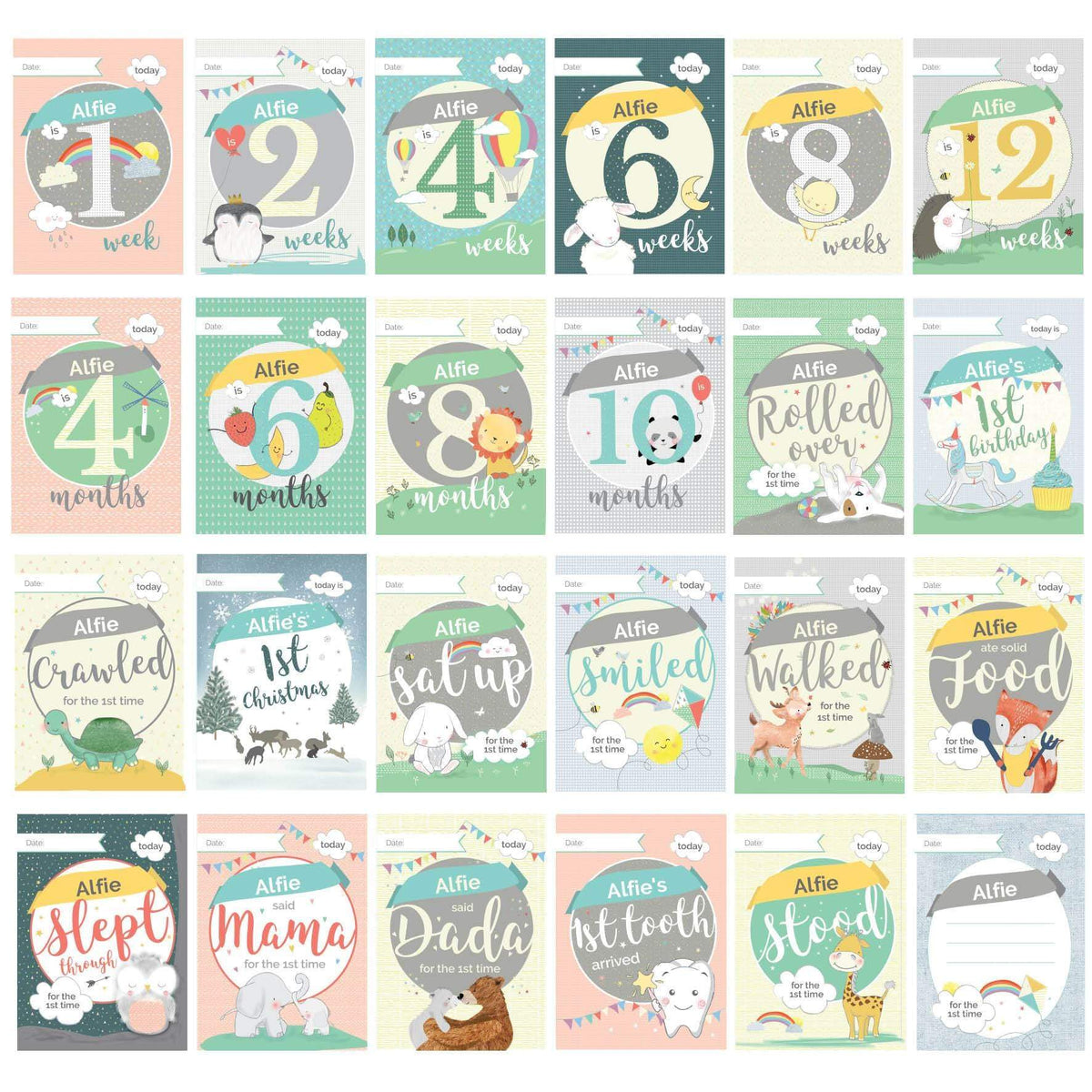 Personalised Memento Greetings Cards Personalised Baby Cards: For Milestone Moments