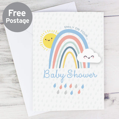 Personalised Memento Greetings Cards Personalised Baby Shower and New Baby Card