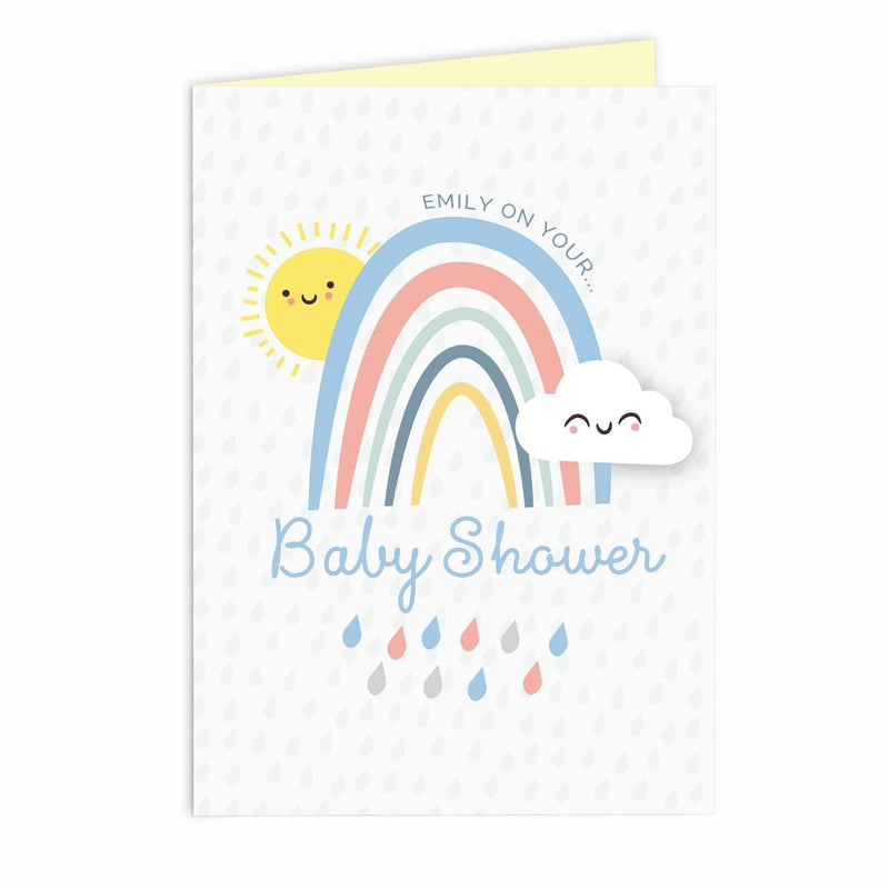 Personalised Memento Greetings Cards Personalised Baby Shower and New Baby Card