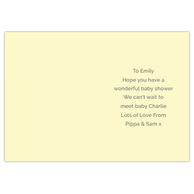 Personalised Memento Greetings Cards Personalised Baby Shower and New Baby Card