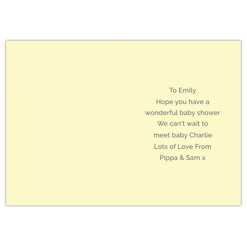 Personalised Memento Greetings Cards Personalised Baby Shower and New Baby Card