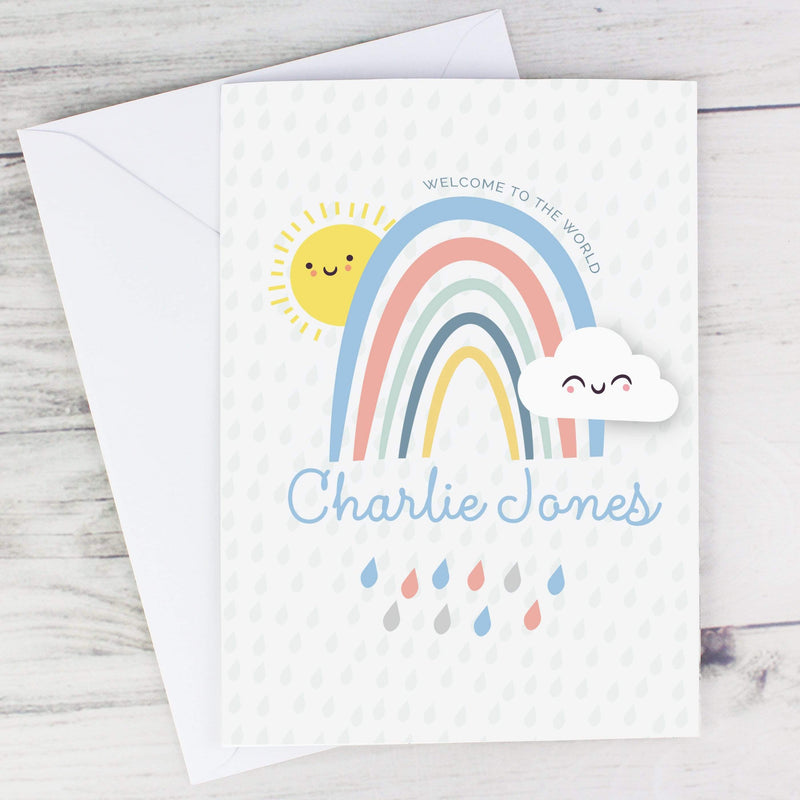 Personalised Memento Greetings Cards Personalised Baby Shower and New Baby Card