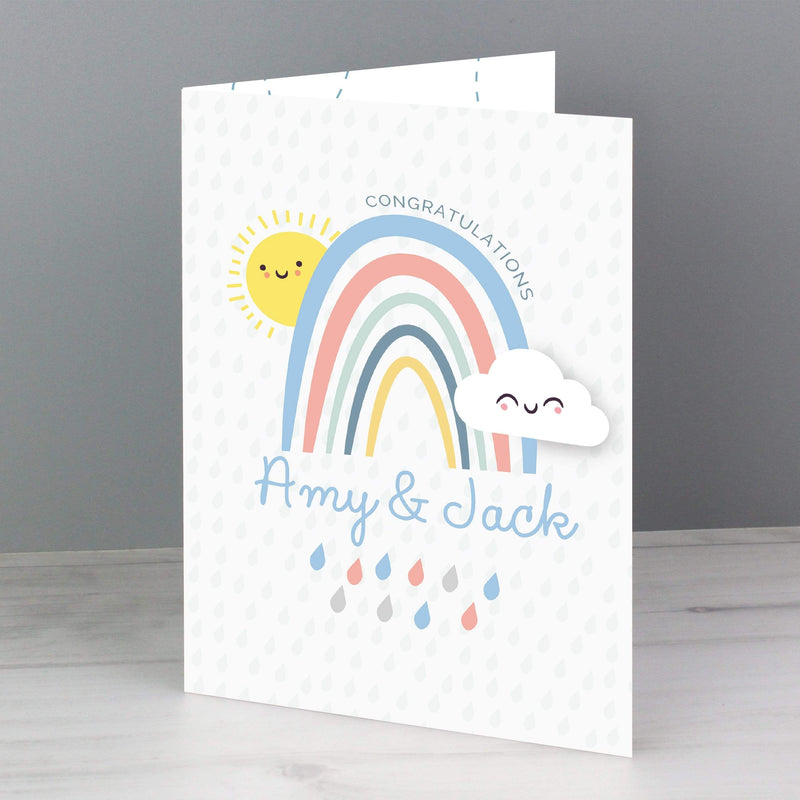 Personalised Memento Greetings Cards Personalised Baby Shower and New Baby Card