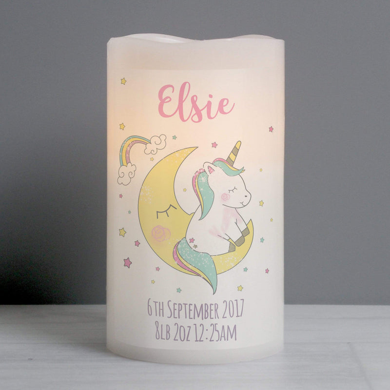 Personalised Memento LED Lights, Candles & Decorations Personalised Baby Unicorn Nightlight LED Candle