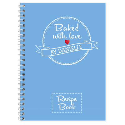 Personalised Memento Stationery & Pens Personalised Baked With Love Recipes A5 Notebook