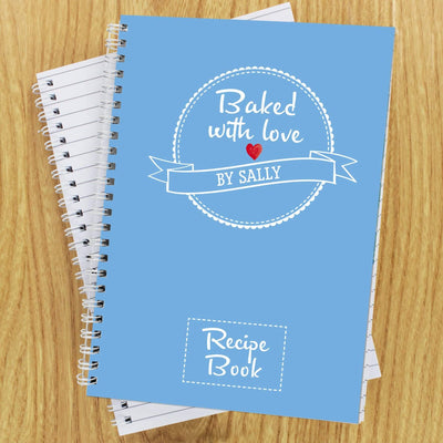 Personalised Memento Stationery & Pens Personalised Baked With Love Recipes A5 Notebook