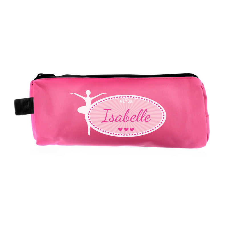 Personalised Memento Stationery & Pens Personalised Ballerina Pink Pencil Case