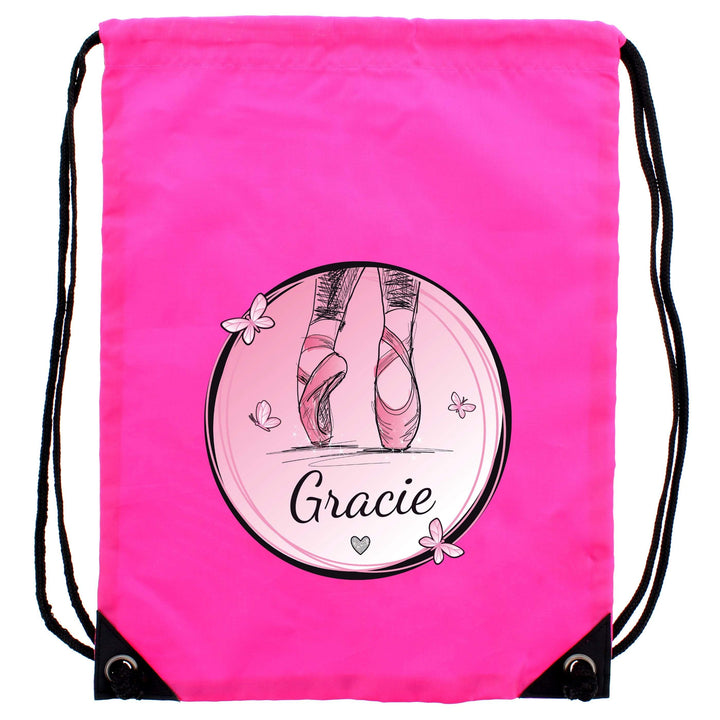 Personalised Memento Textiles Personalised Ballet Pink Kit Bag