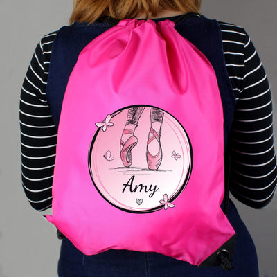 Personalised Memento Textiles Personalised Ballet Pink Kit Bag