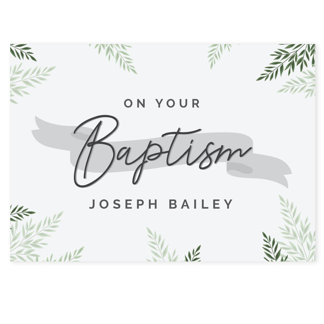 Personalised Memento Greetings Cards Personalised Baptism Card