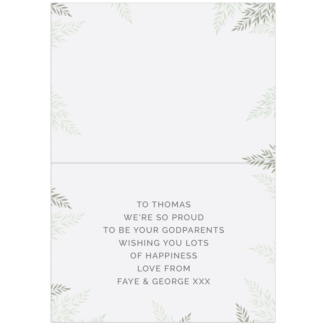 Personalised Memento Greetings Cards Personalised Baptism Card