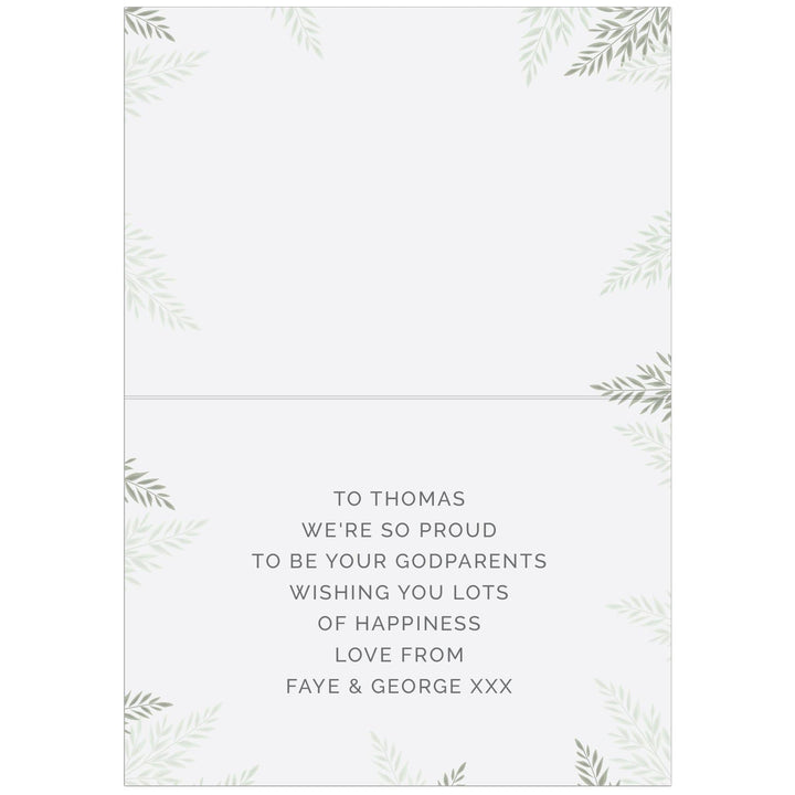 Personalised Memento Greetings Cards Personalised Baptism Card
