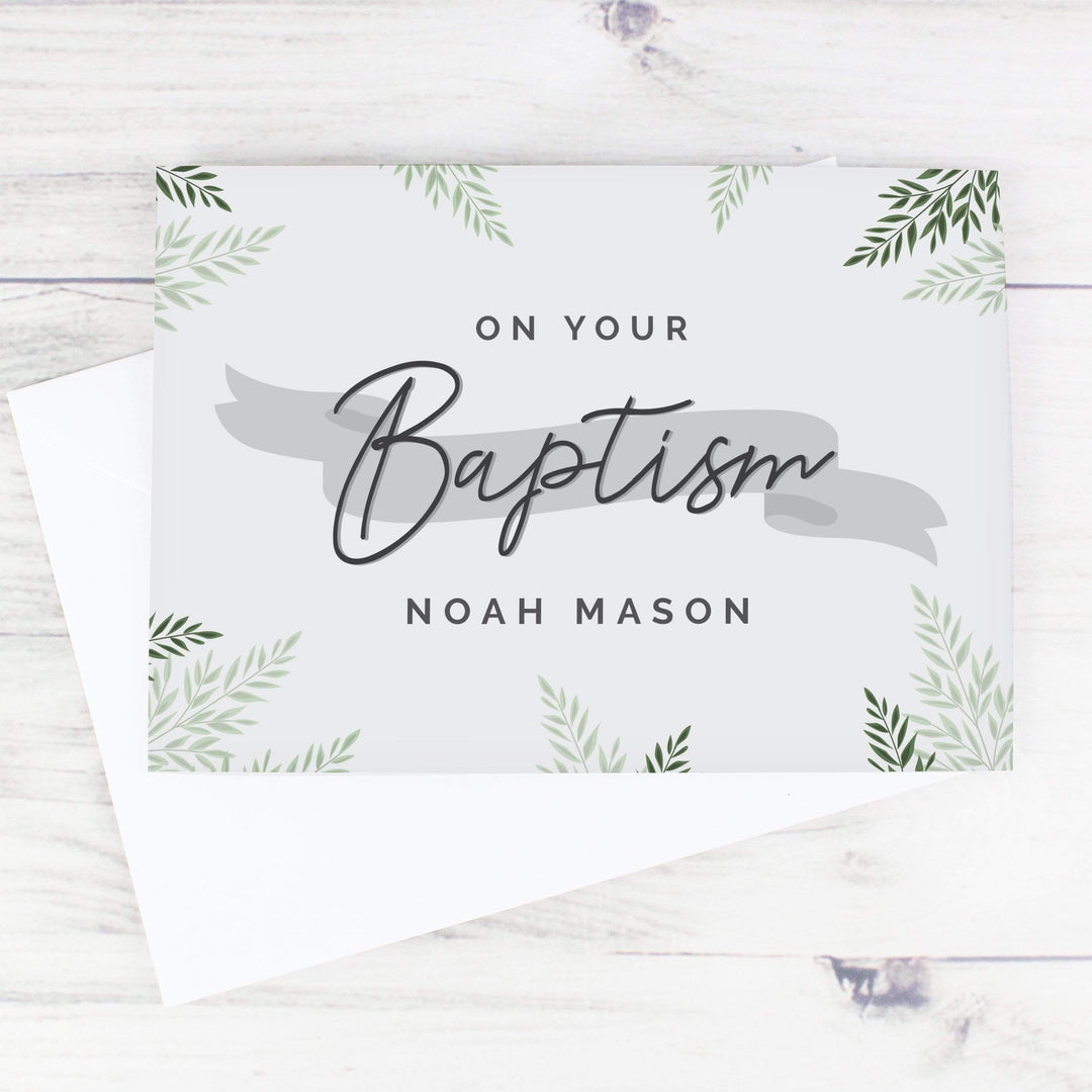 Personalised Memento Greetings Cards Personalised Baptism Card
