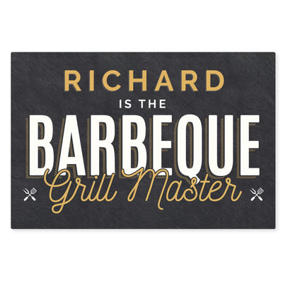Personalised Memento Hanging Decorations & Signs Personalised BBQ Grill Master Metal Sign