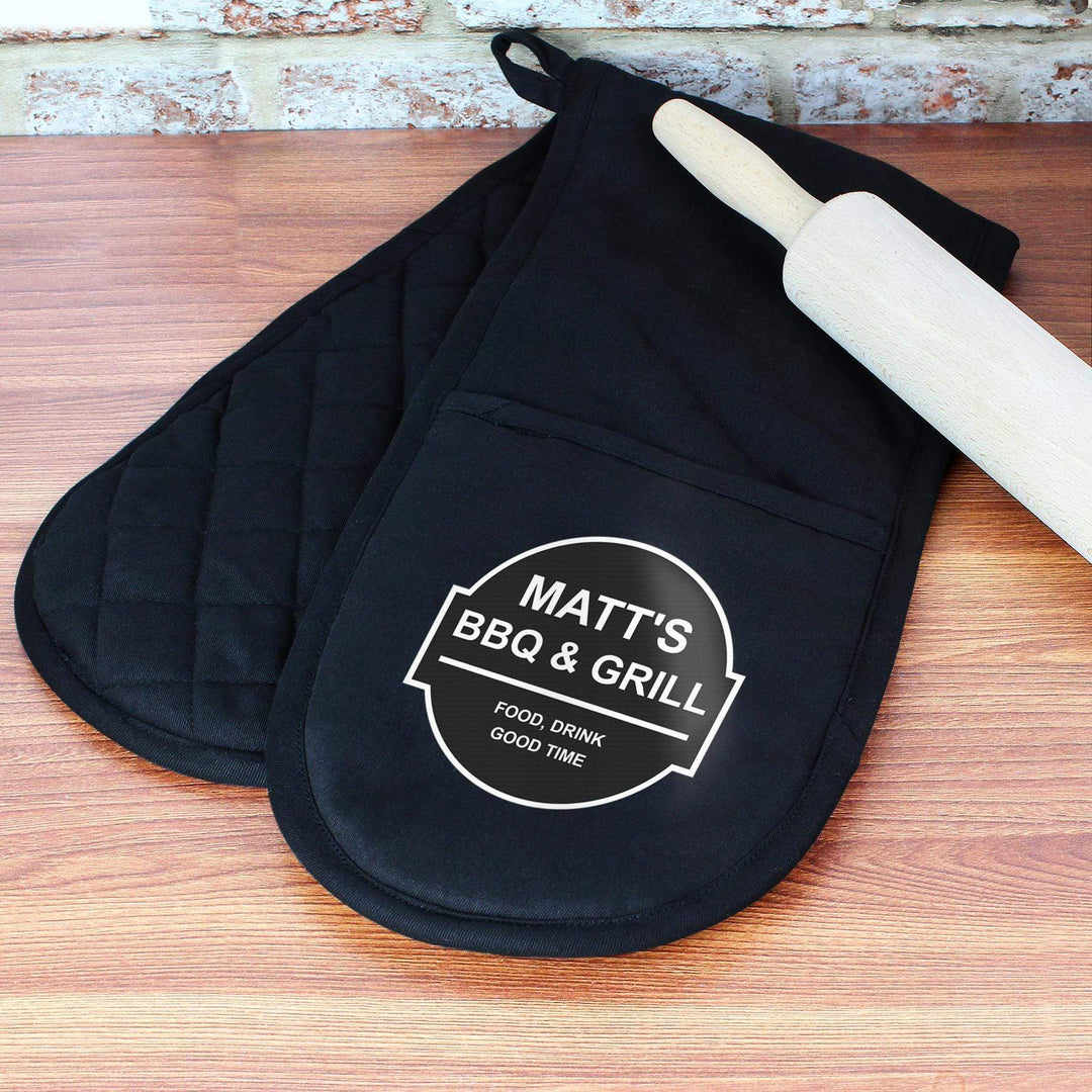 Personalised Memento Personalised BBQ &amp; Grill Oven Gloves