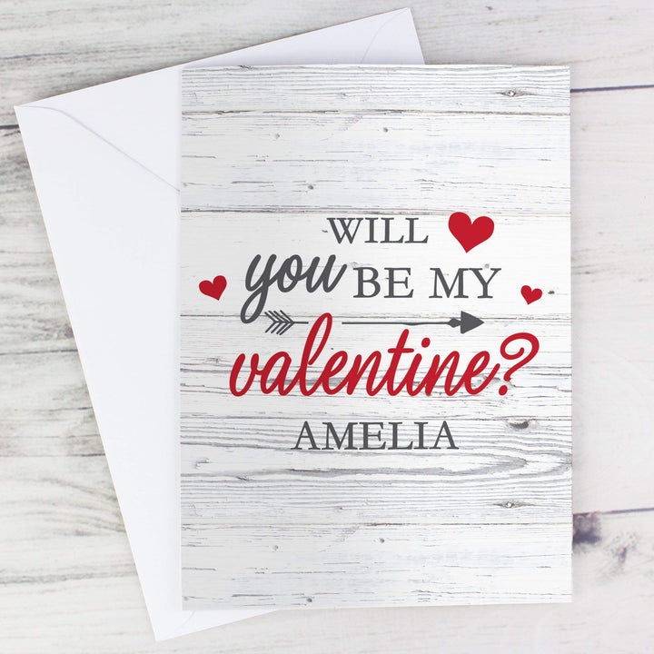 Personalised Memento Greetings Cards Personalised Be My Valentine Card