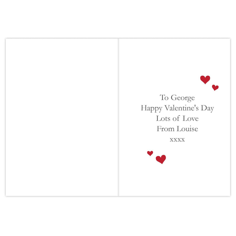Personalised Memento Greetings Cards Personalised Be My Valentine Card
