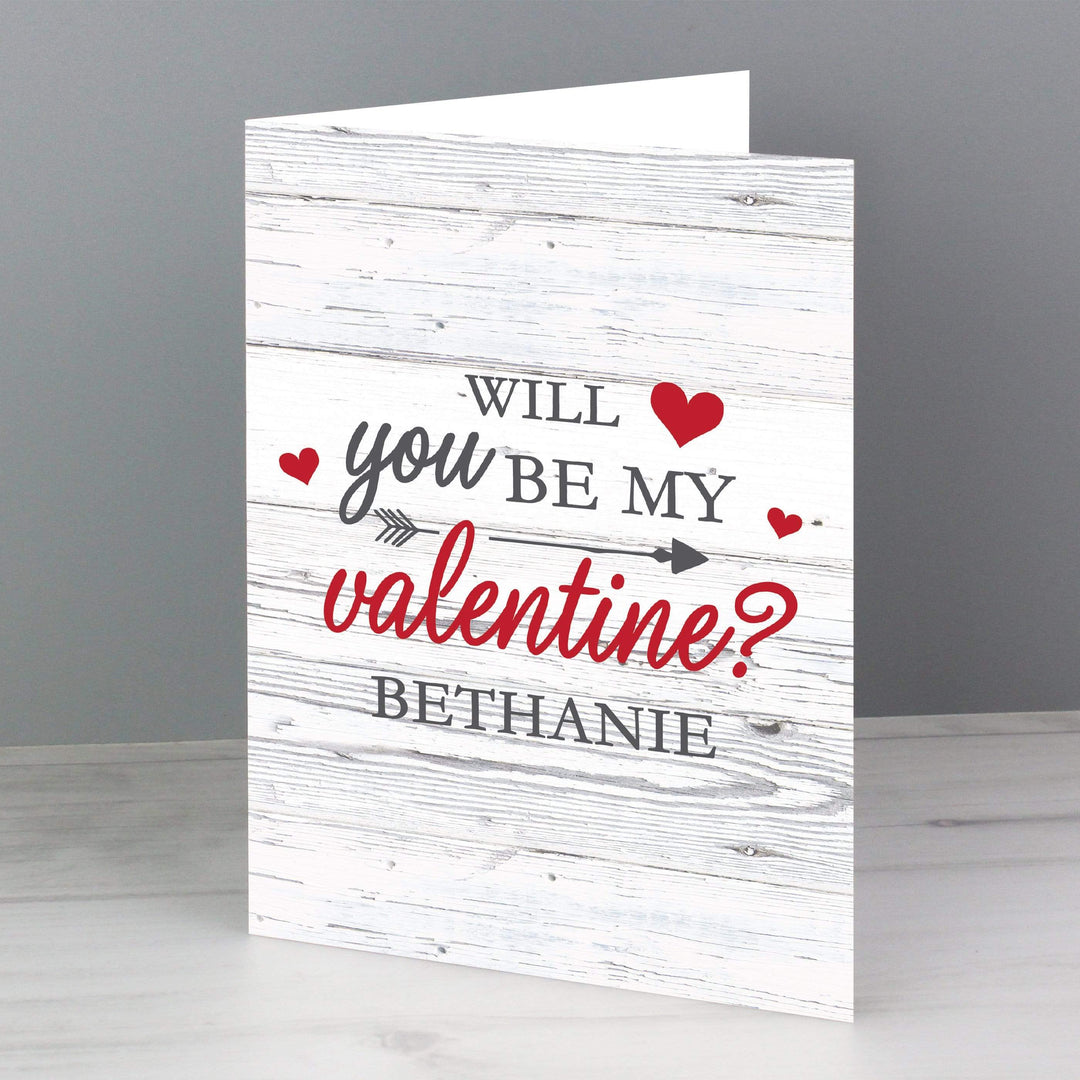 Personalised Memento Greetings Cards Personalised Be My Valentine Card