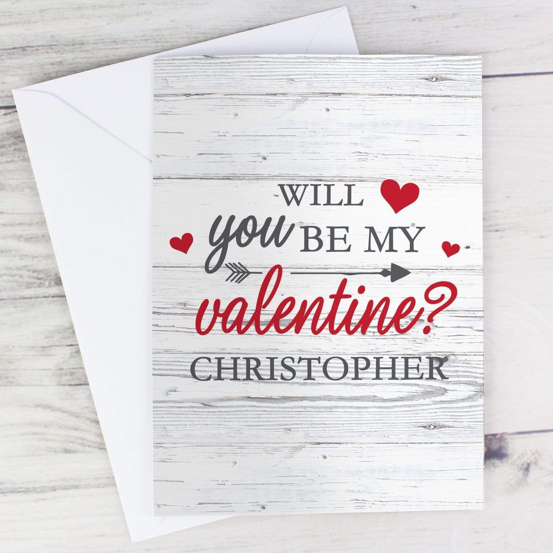 Personalised Memento Greetings Cards Personalised Be My Valentine Card