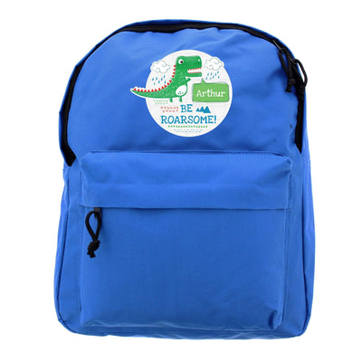 Personalised Memento Textiles Personalised 'Be Roarsome' Dinosaur Backpack