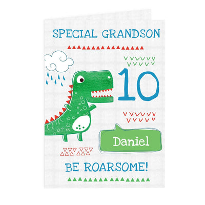 Personalised Memento Greetings Cards Personalised 'Be Roarsome' Dinosaur Card