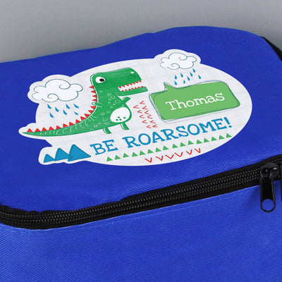 Personalised Memento Mealtime Essentials Personalised 'Be Roarsome' Dinosaur Lunch Bag