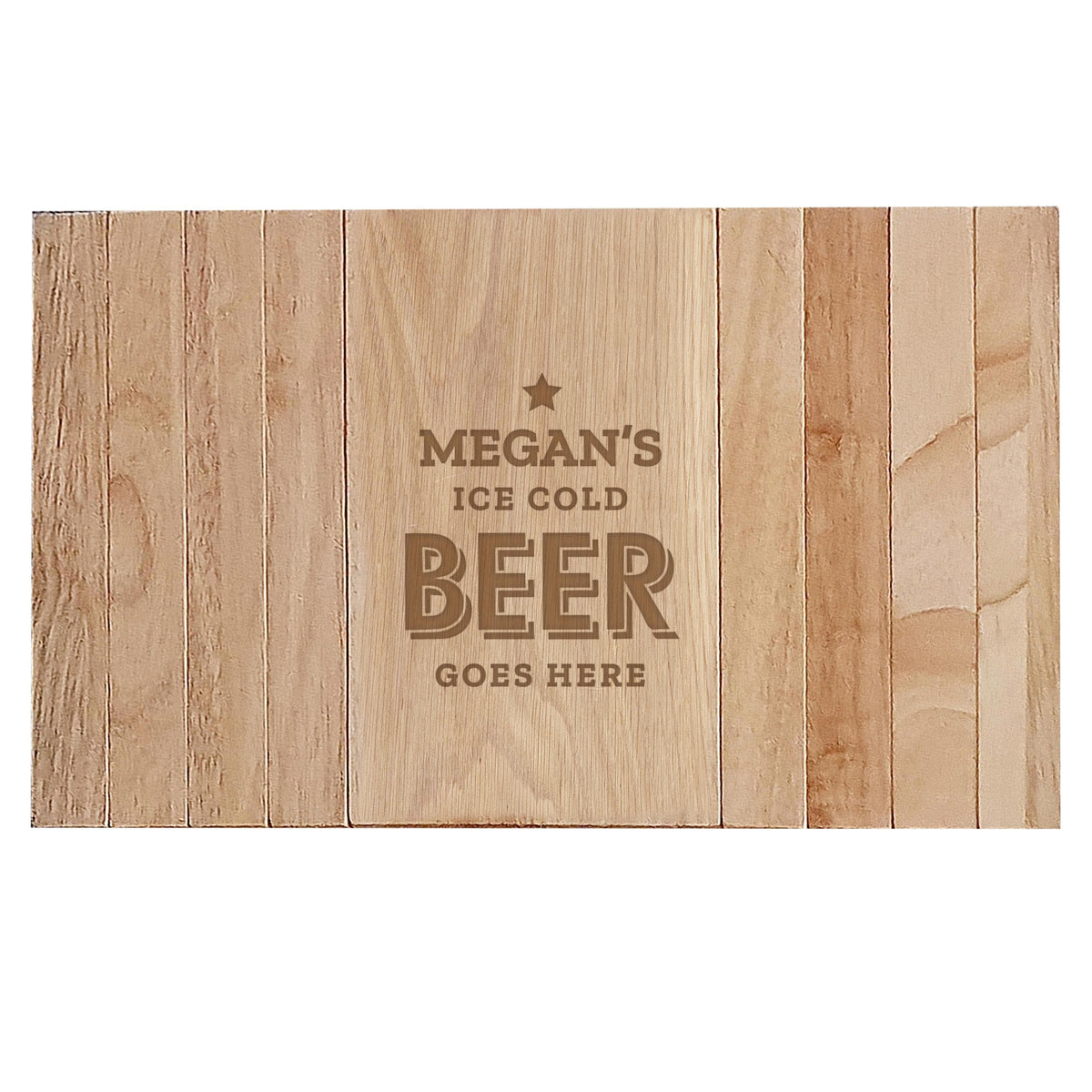 Personalised Memento Personalised Beer Goes Here Wooden Sofa Tray