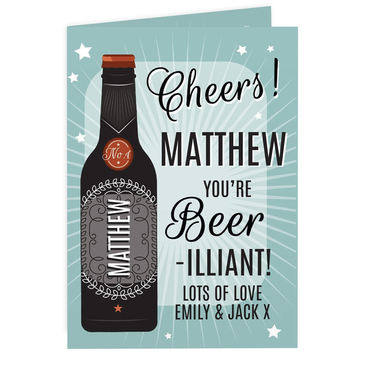 Personalised Memento Personalised Beer-illiant Card