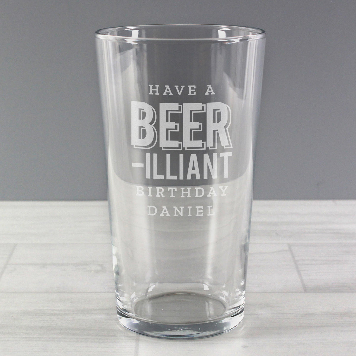 Personalised Memento Personalised Beer-Rilliant Birthday Pint Glass