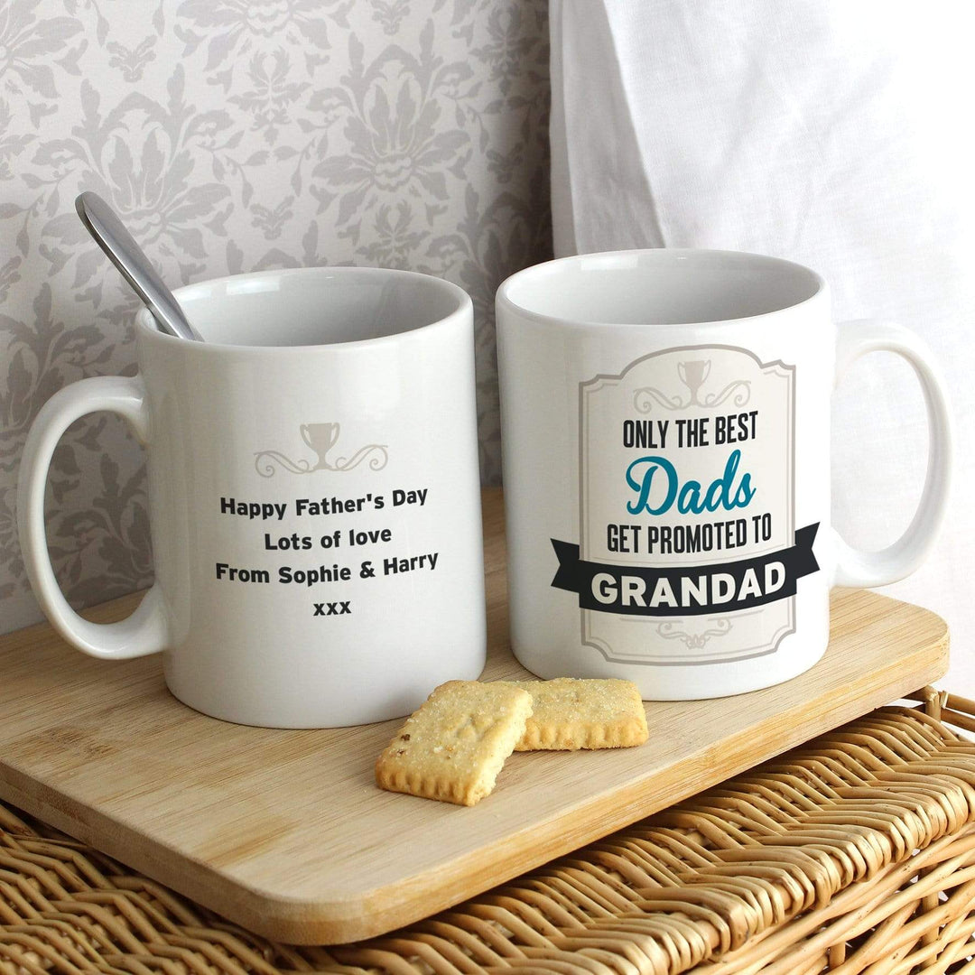 Personalised Memento Mugs Personalised Best Dads Get Promoted to Mug
