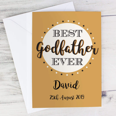 Personalised Memento Greetings Cards Personalised Best Godfather Card