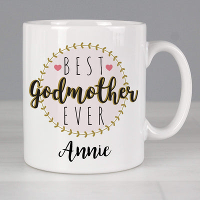 Personalised Memento Mugs Personalised 'Best Godmother' Mug