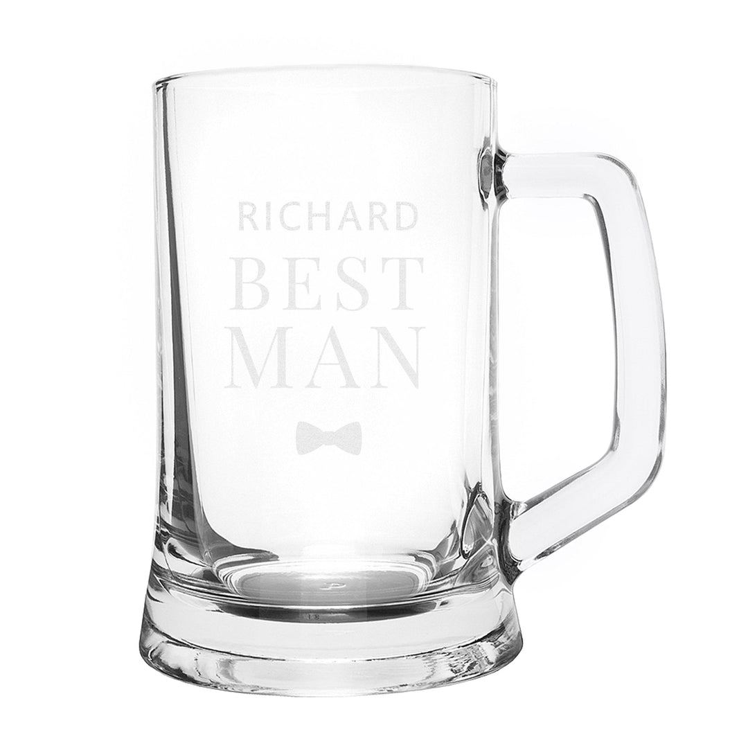 Personalised Memento Personalised Best Man Pint Stern Tankard