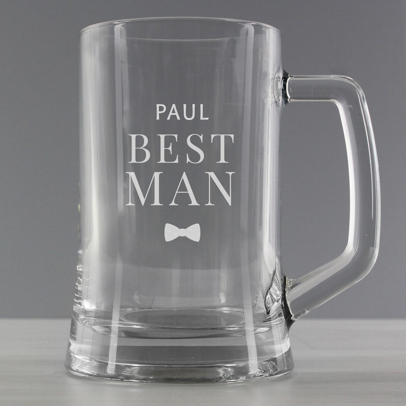 Personalised Memento Personalised Best Man Pint Stern Tankard