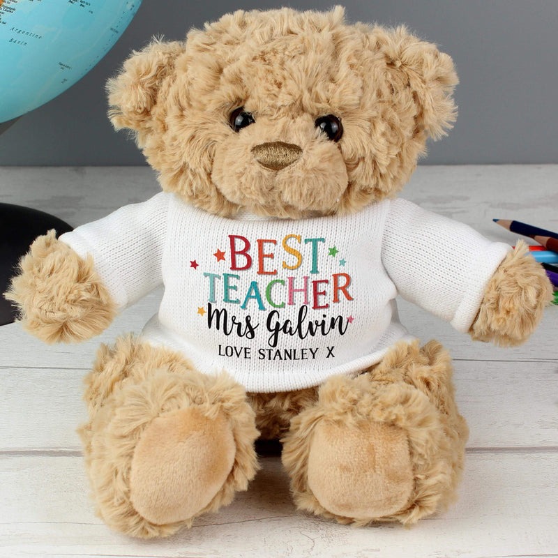 Personalised Memento Personalised Best Teacher Teddy Bear