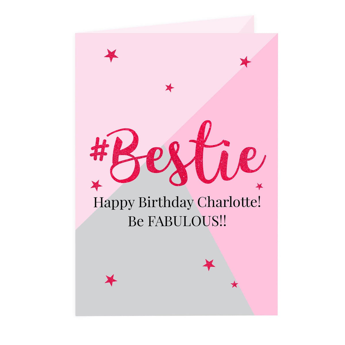 Personalised Memento Greetings Cards Personalised #Bestie Card