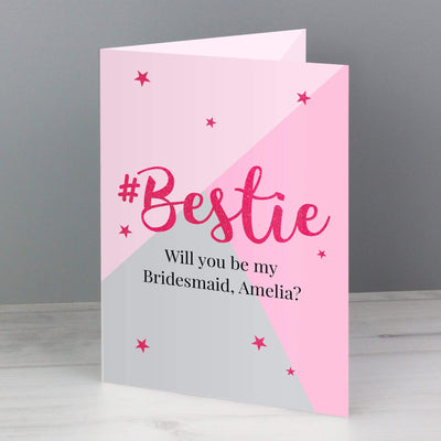 Personalised Memento Greetings Cards Personalised #Bestie Card